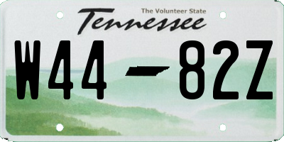 TN license plate W4482Z