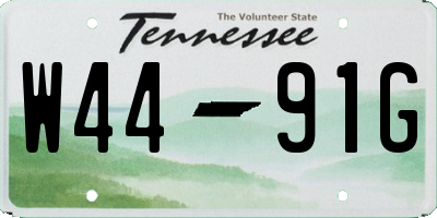 TN license plate W4491G