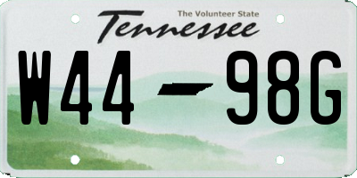 TN license plate W4498G