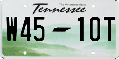 TN license plate W4510T