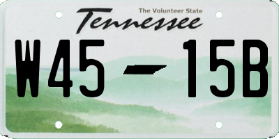 TN license plate W4515B
