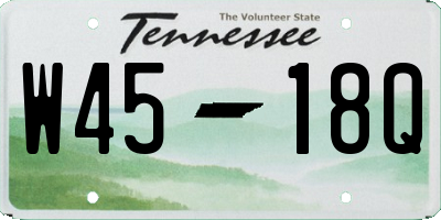 TN license plate W4518Q