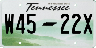 TN license plate W4522X
