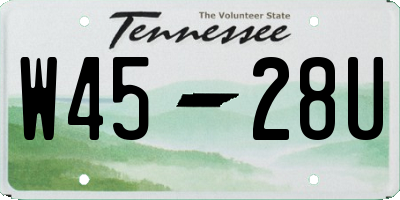 TN license plate W4528U