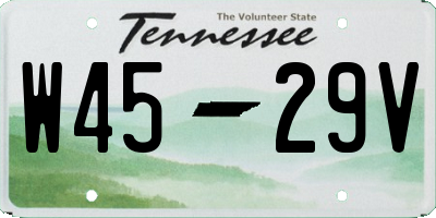 TN license plate W4529V