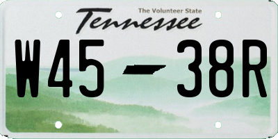 TN license plate W4538R