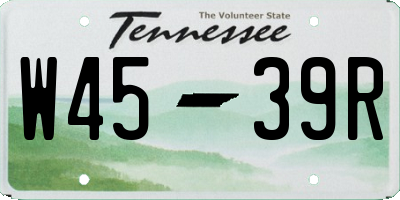 TN license plate W4539R