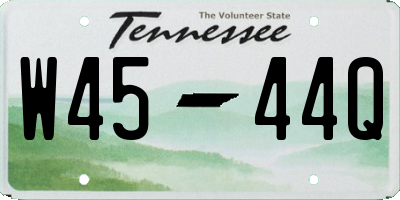 TN license plate W4544Q