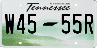 TN license plate W4555R