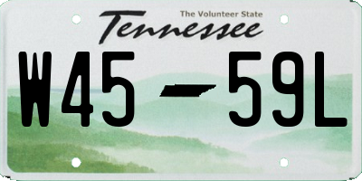 TN license plate W4559L