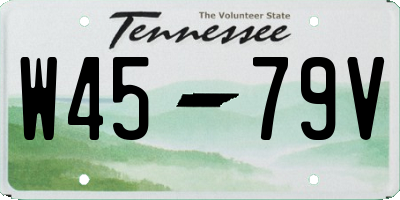 TN license plate W4579V