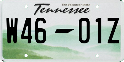 TN license plate W4601Z