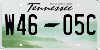 TN license plate W4605C