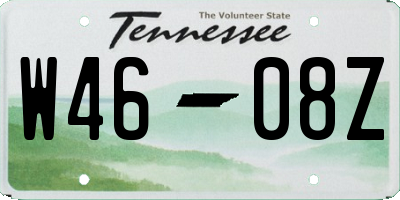 TN license plate W4608Z