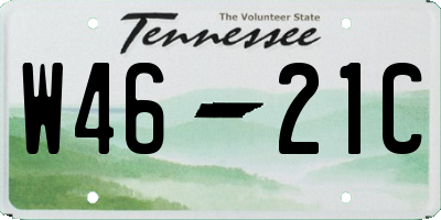 TN license plate W4621C