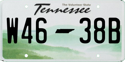 TN license plate W4638B