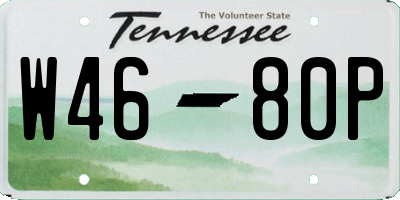 TN license plate W4680P