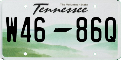 TN license plate W4686Q