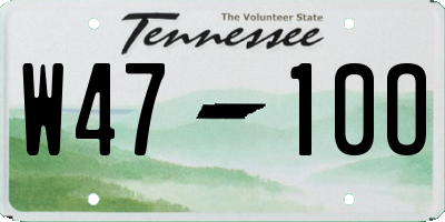 TN license plate W4710O