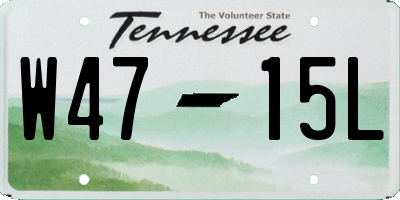 TN license plate W4715L