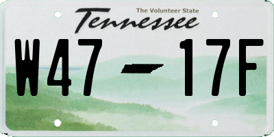 TN license plate W4717F
