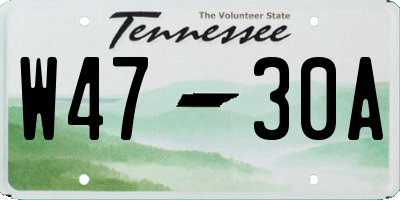 TN license plate W4730A