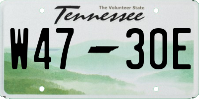 TN license plate W4730E