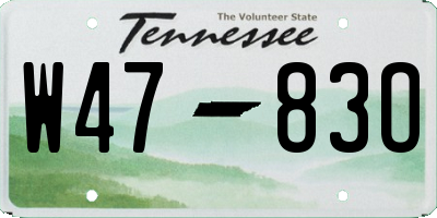 TN license plate W4783O