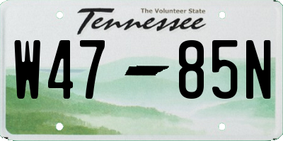 TN license plate W4785N