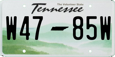 TN license plate W4785W