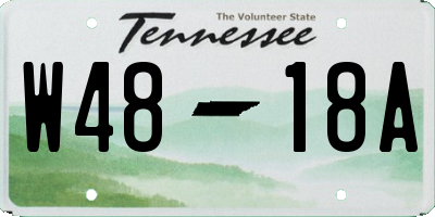 TN license plate W4818A