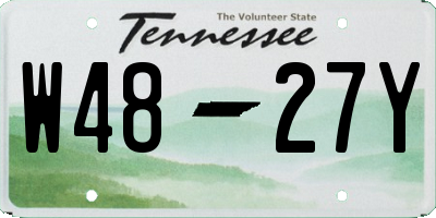 TN license plate W4827Y