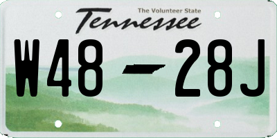 TN license plate W4828J