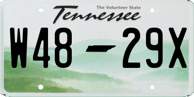 TN license plate W4829X