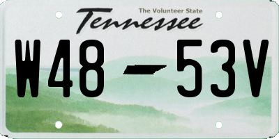 TN license plate W4853V