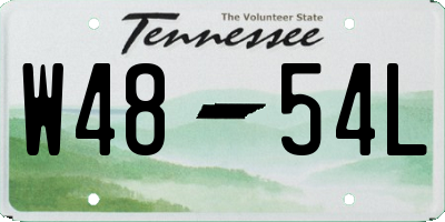 TN license plate W4854L