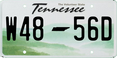TN license plate W4856D