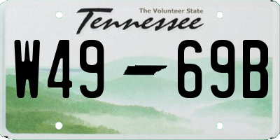TN license plate W4969B