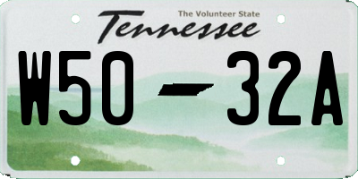 TN license plate W5032A