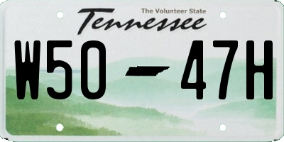 TN license plate W5047H