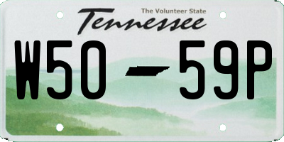 TN license plate W5059P