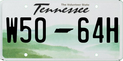 TN license plate W5064H