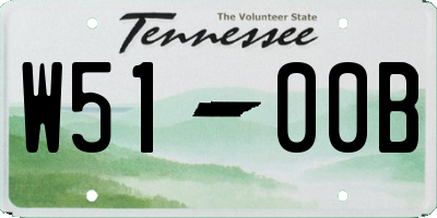 TN license plate W5100B
