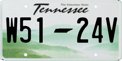 TN license plate W5124V