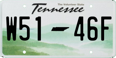 TN license plate W5146F