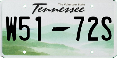TN license plate W5172S