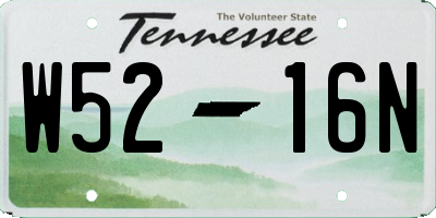 TN license plate W5216N