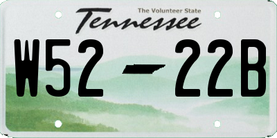 TN license plate W5222B