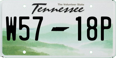 TN license plate W5718P