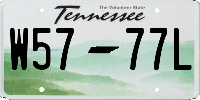 TN license plate W5777L